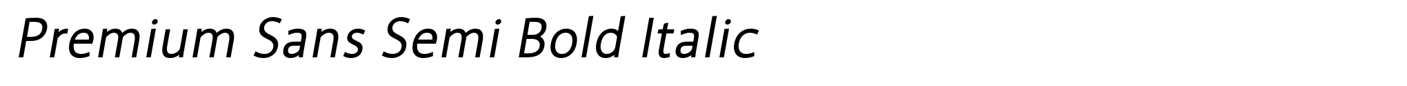Premium Sans Semi Bold Italic image